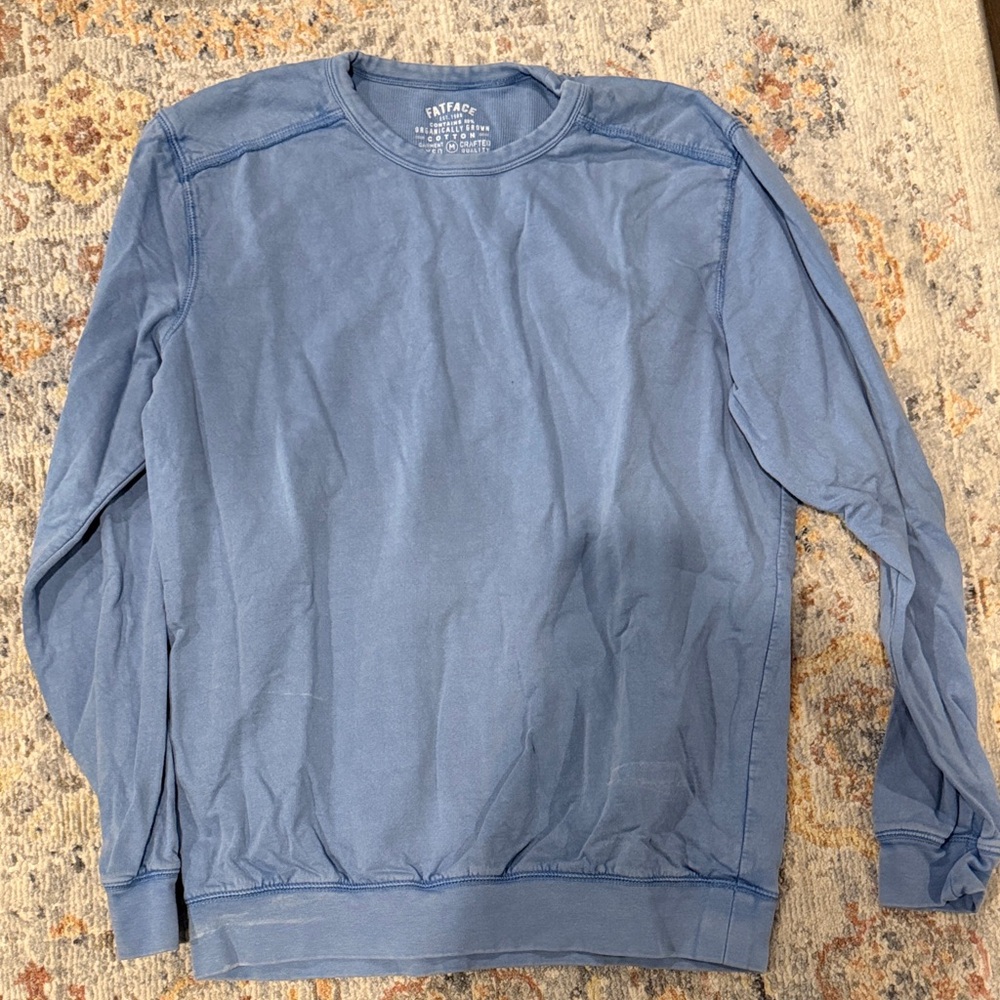 Fat Face Men's Light Blue Crewneck Sweater